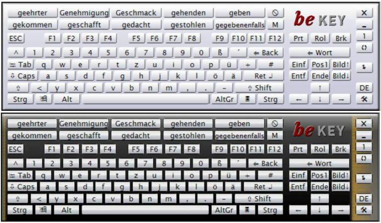 Bildschirmtastatur BeKey von be-enabled